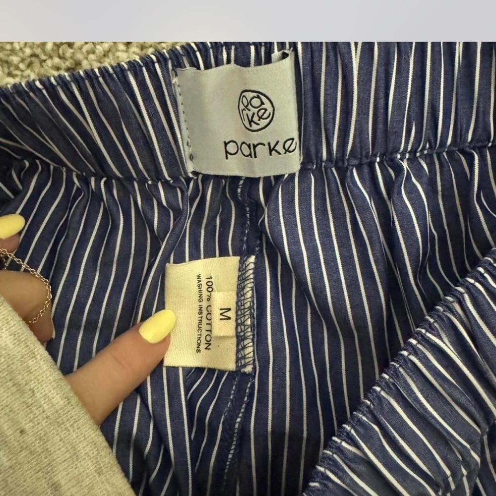 Parke Blue Striped Women's Pants